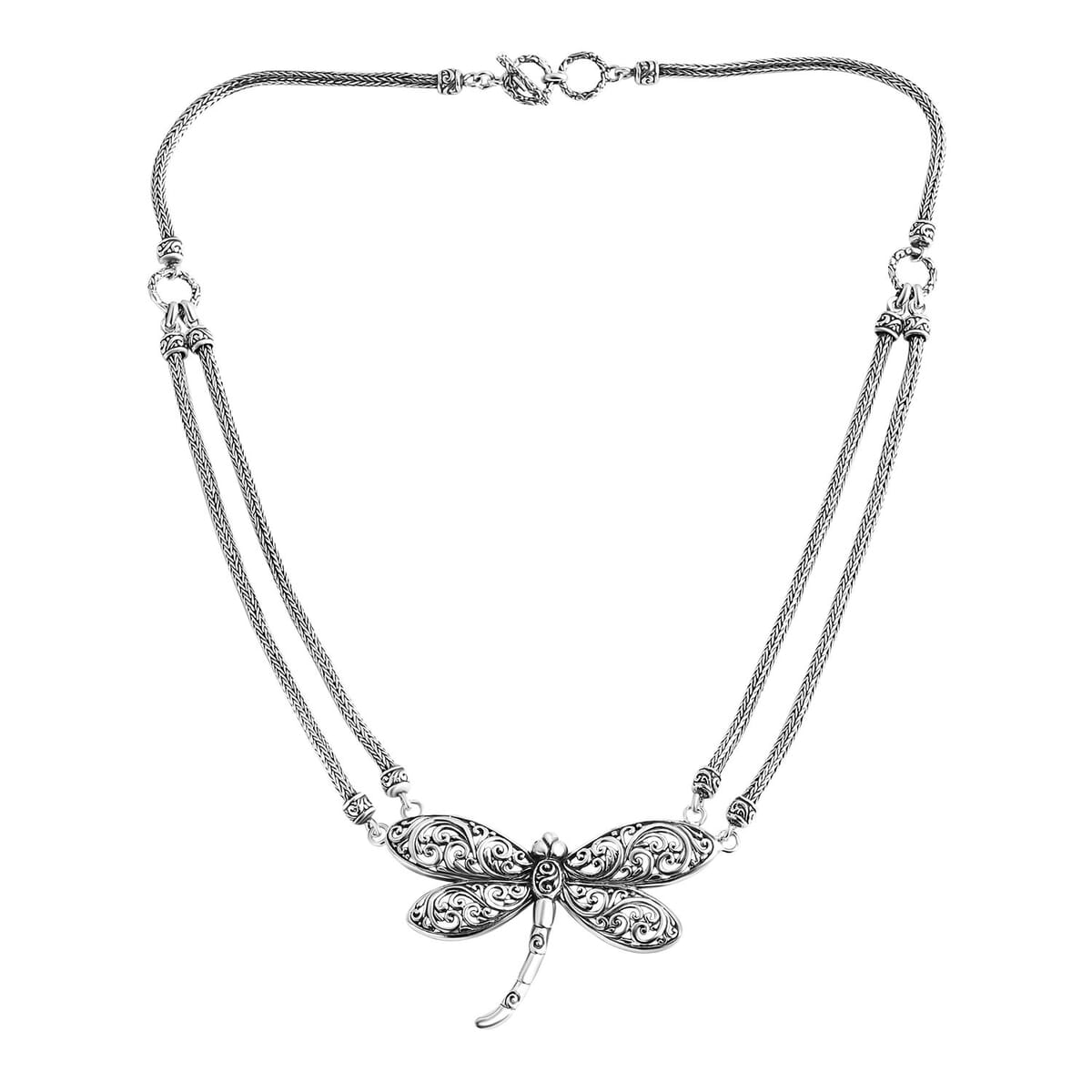 Bali Legacy Dragonfly Necklace in Sterling Silver 36.25 Grams 20 Inches image number 0