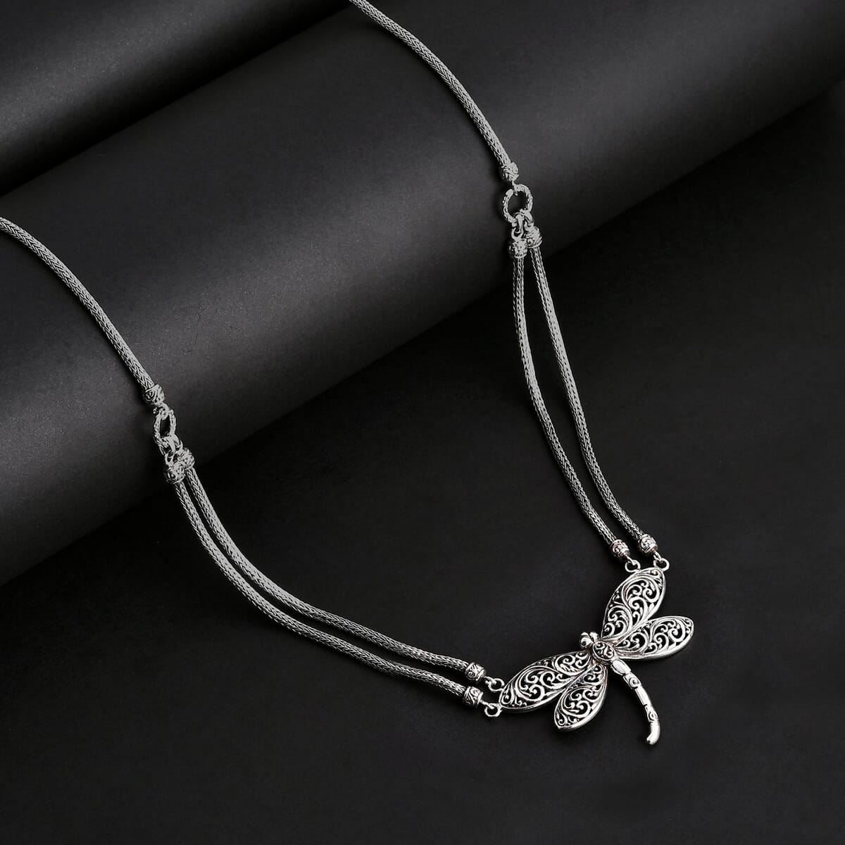Bali Legacy Dragonfly Necklace in Sterling Silver 36.25 Grams 20 Inches image number 1