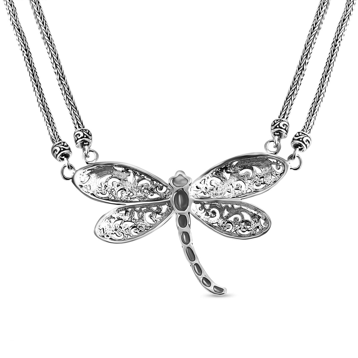Bali Legacy Dragonfly Necklace in Sterling Silver 36.25 Grams 20 Inches image number 3