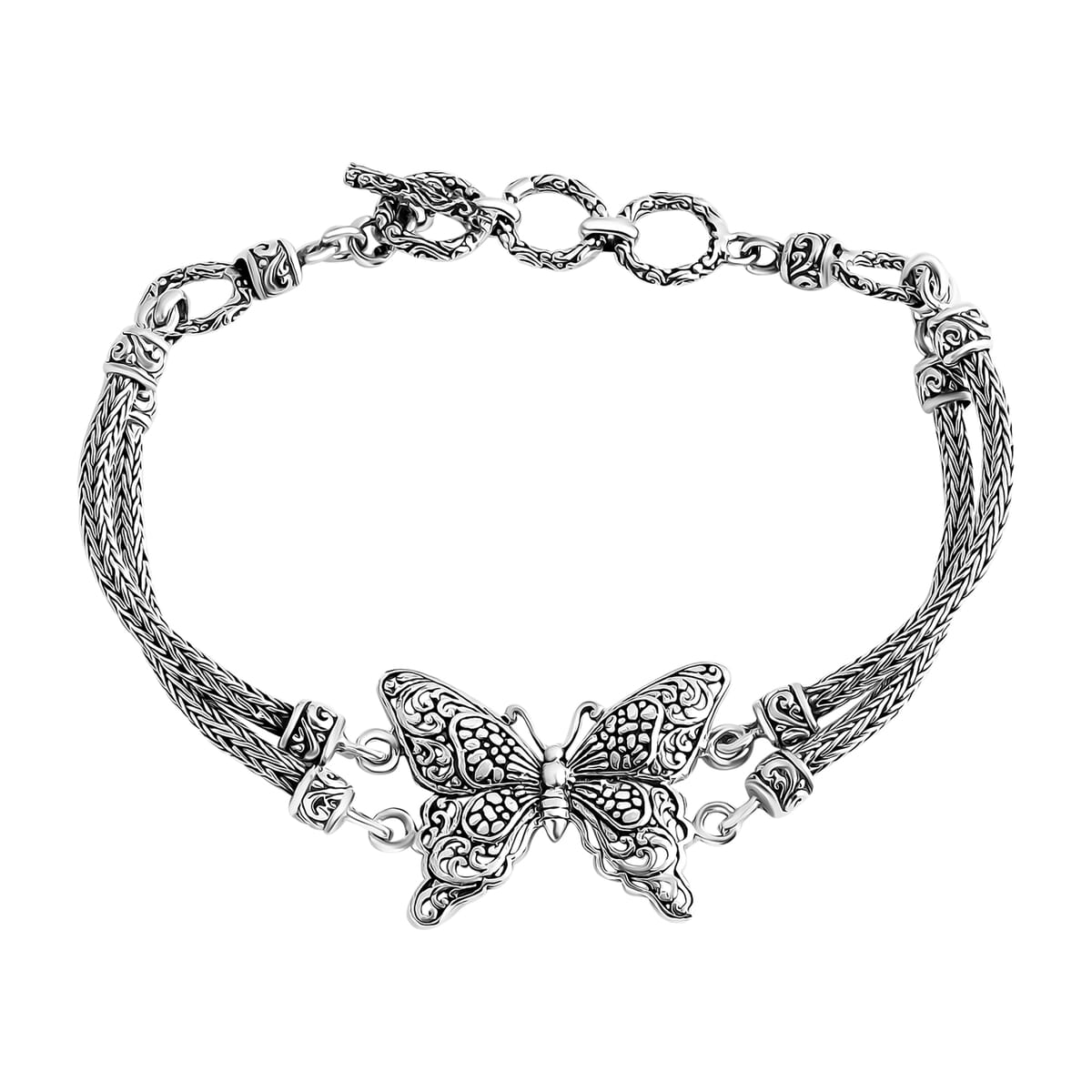 TLV Sterling Silver Bracelet (Size - 8), Silver Wt. 20 g (8.00 In) image number 0