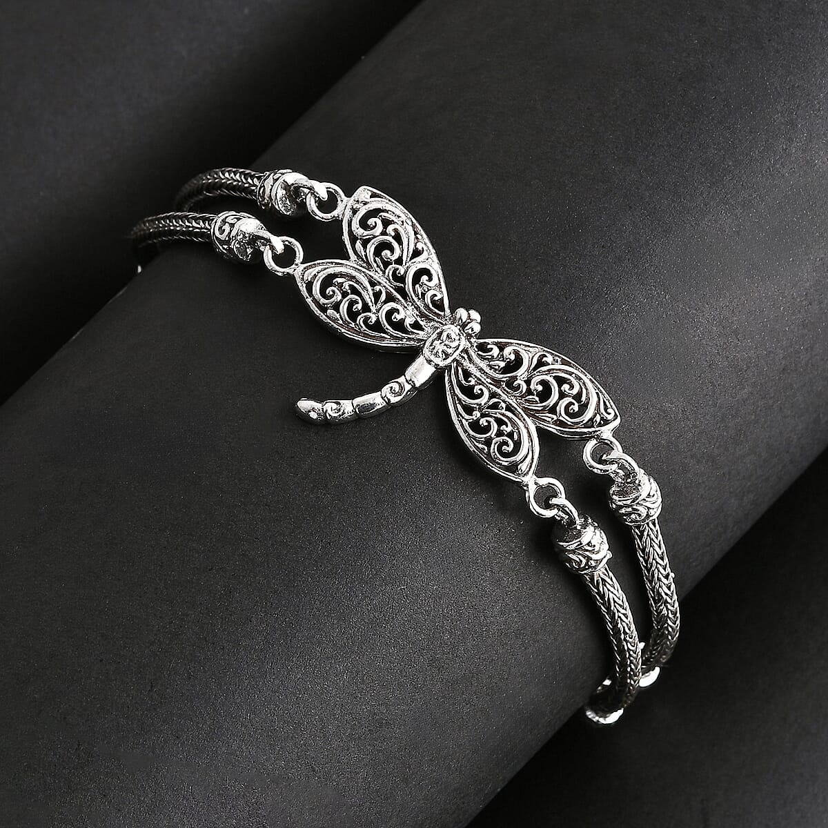 Bali Legacy Dragonfly Bracelet in Sterling Silver (6.50-8.0In) 17.25 Grams image number 1