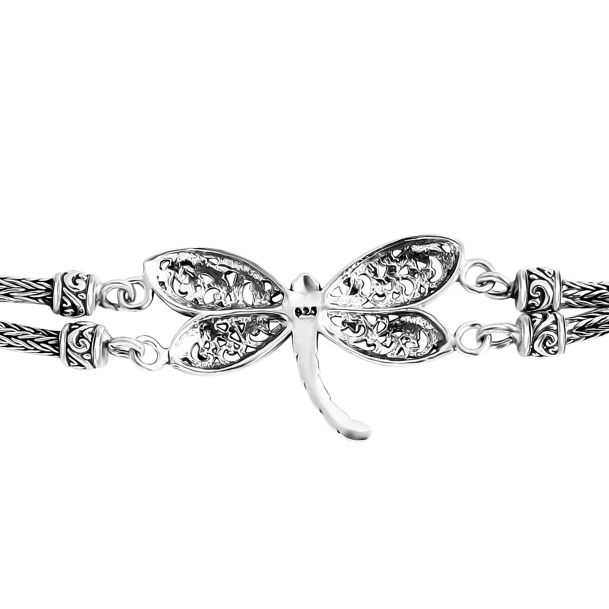 Bali Legacy Dragonfly Bracelet in Sterling Silver (6.50-8.0In) 17.25 Grams image number 3