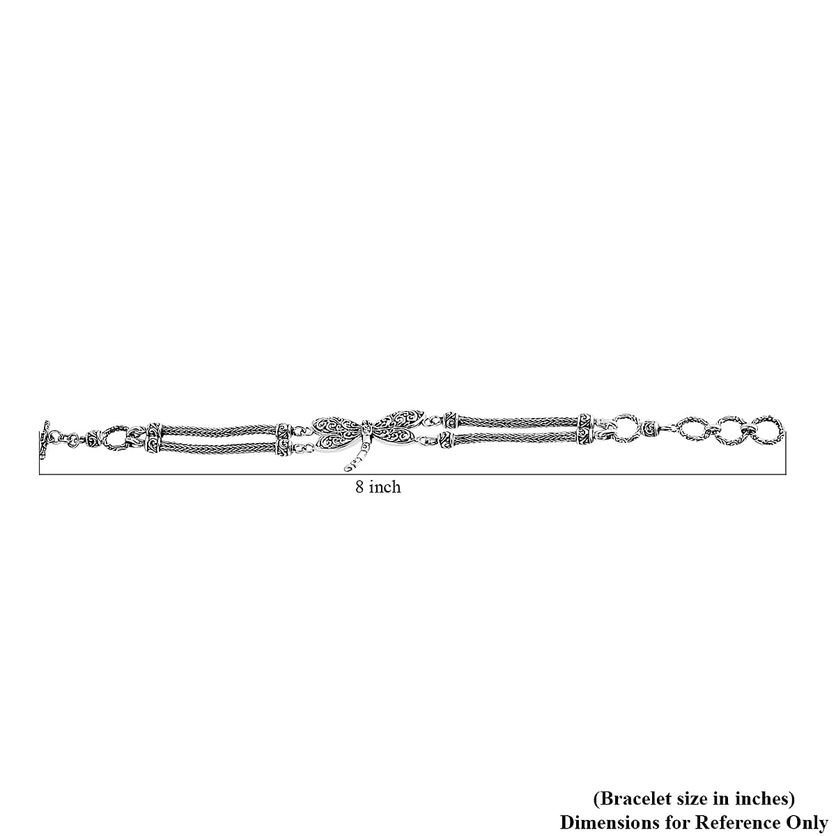 Bali Legacy Dragonfly Bracelet in Sterling Silver (6.50-8.0In) 17.25 Grams image number 5