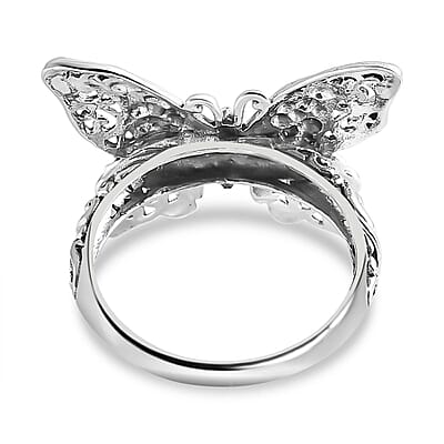 Bali Legacy Butterfly Ring in Sterling Silver (Size 10.0) 4.70 Grams