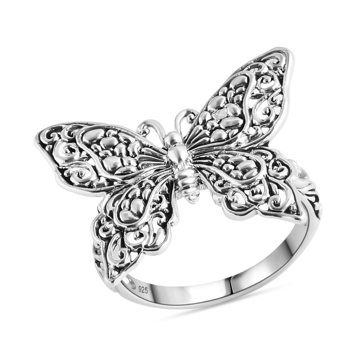Bali Legacy Butterfly Ring in Sterling Silver (Size 11.0) 4.70 Grams image number 0