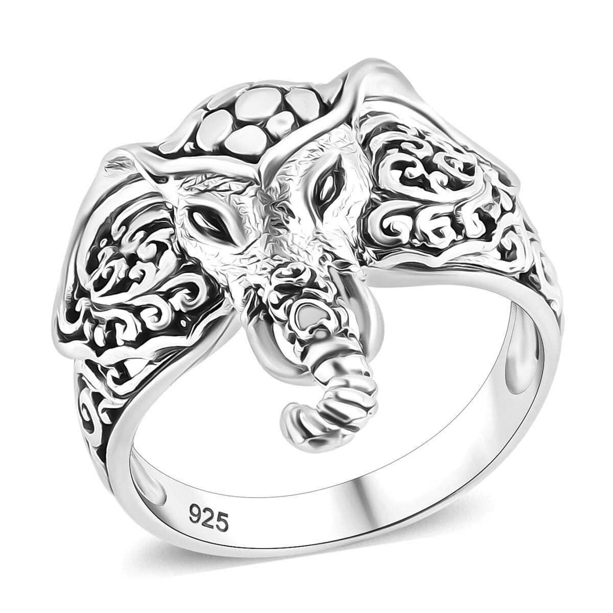 Bali Legacy Elephant Ring in Sterling Silver (Size 10.0) 4.85 Grams image number 0