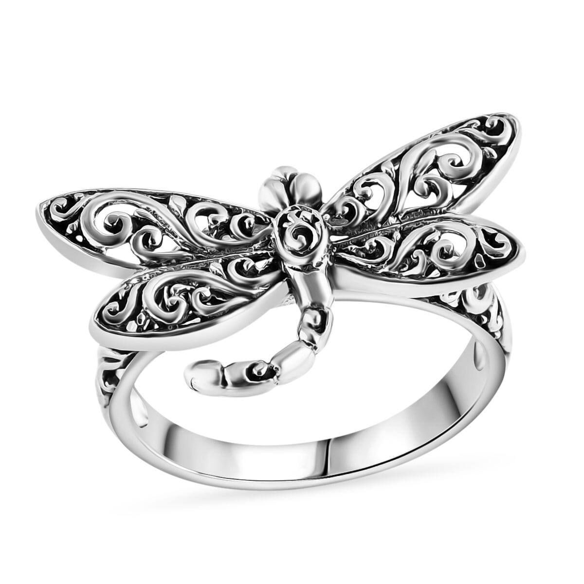 Bali Legacy Dragonfly Ring in Sterling Silver (Size 5.0) 4.75 Grams image number 0