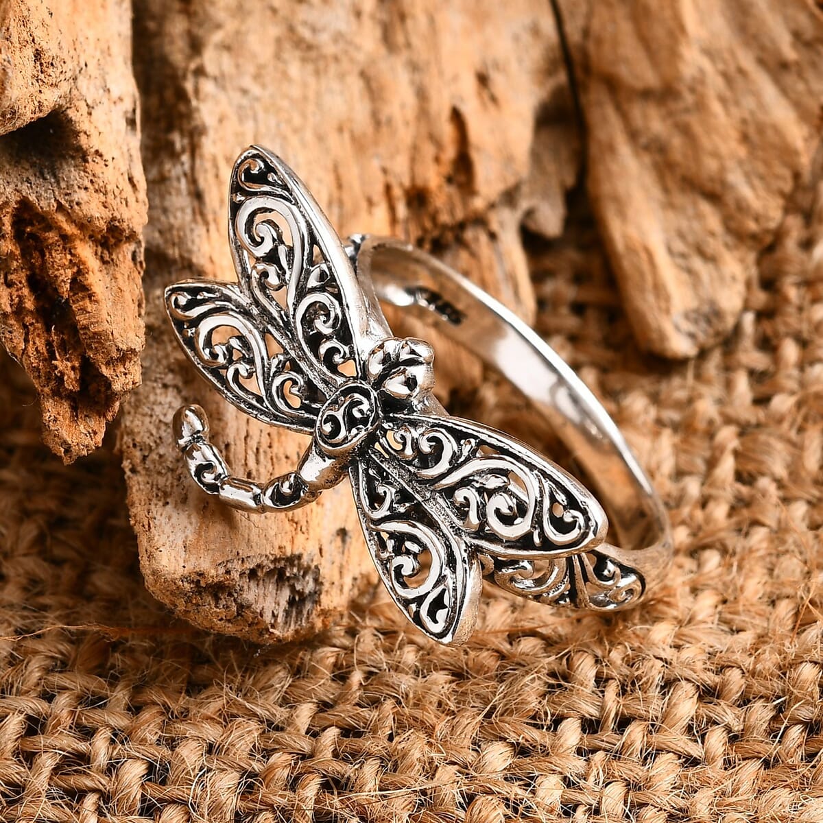 Bali Legacy Dragonfly Ring in Sterling Silver (Size 5.0) 4.75 Grams image number 1
