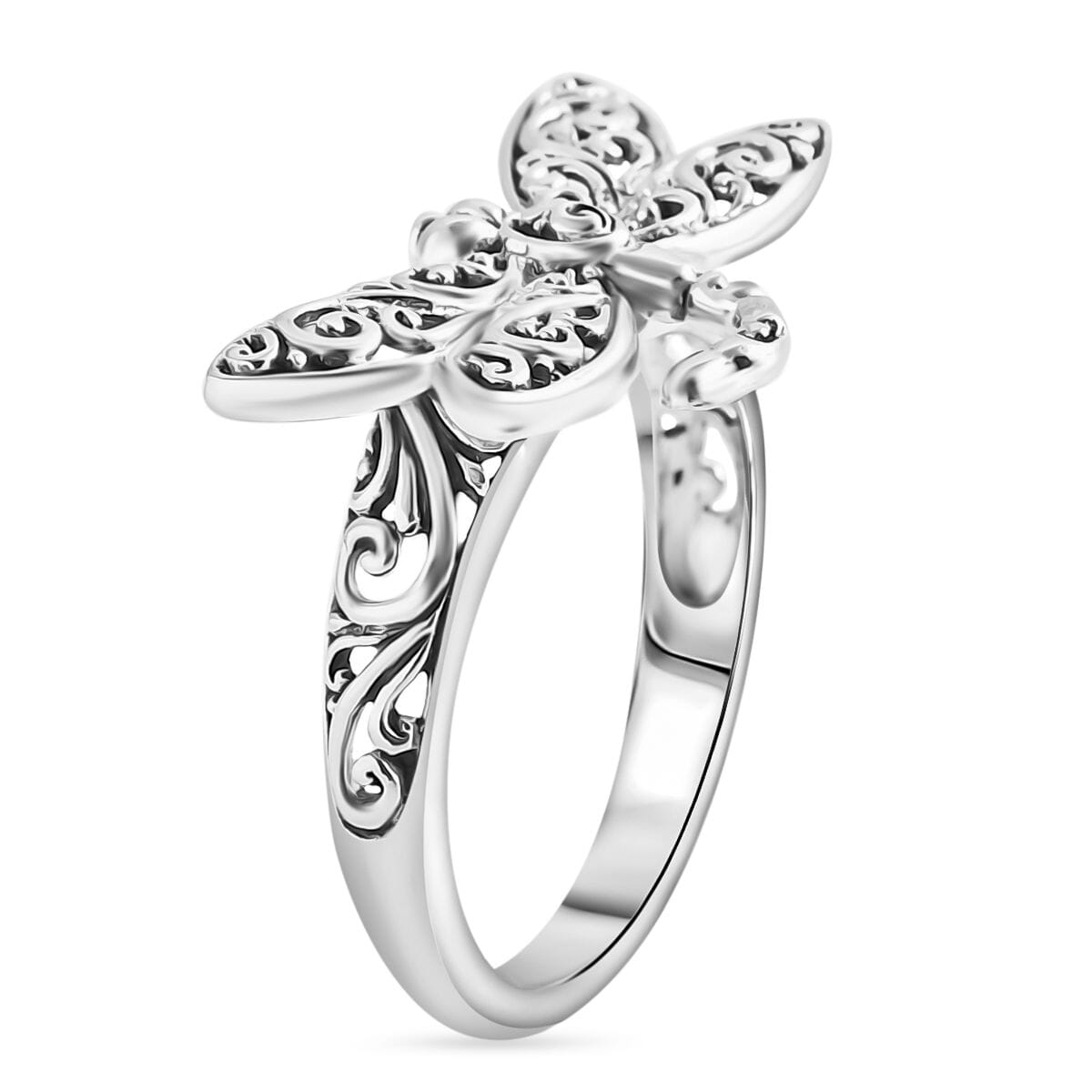 Bali Legacy Dragonfly Ring in Sterling Silver (Size 5.0) 4.75 Grams image number 3
