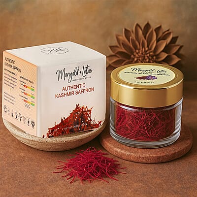 Marigold Lotus 100% Pure Authentic Kashmiri Saffron 2Grams