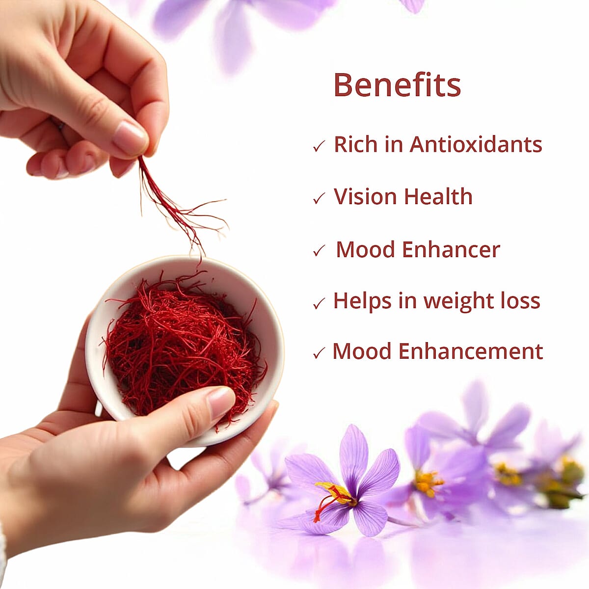 Marigold Lotus 100% Pure Authentic Kashmiri Saffron 2grams image number 2