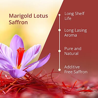 Marigold Lotus 100% Pure Authentic Kashmiri Saffron 2Grams