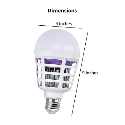 Homesmart Set of Two 2-in-1 LED and Mosquito Killing Bulb (15W, Lumen - 1200, Base -E27)