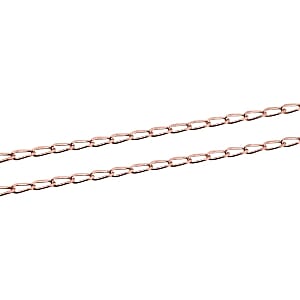Vermeil RG Over Sterling Silver Chain (24 Inches) 3.40 g