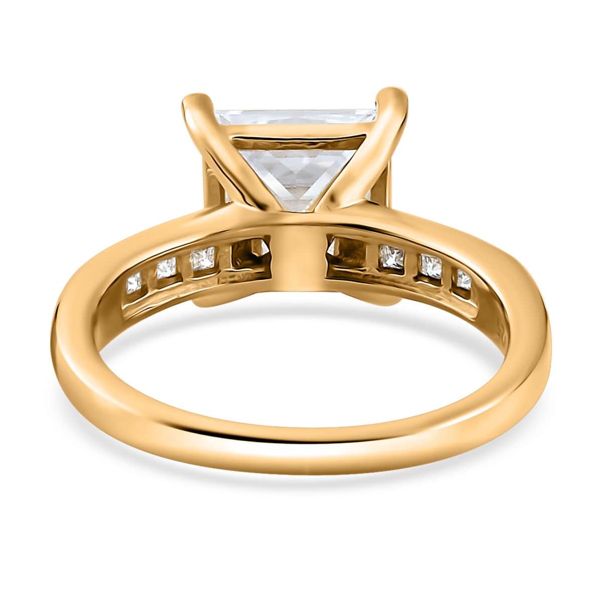 Moissanite Ring in Vermeil Yellow Gold Over Sterling Silver (Size 6.0) 3.20 ctw image number 5