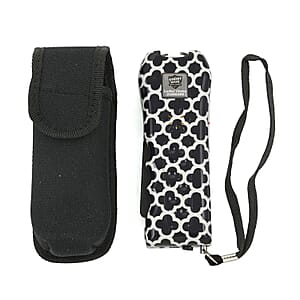 Closeout Streetwise Navy and White Moroccan Pattern Stun Gun with Flash Light, Alarm and Carry Case (5x1.5)
