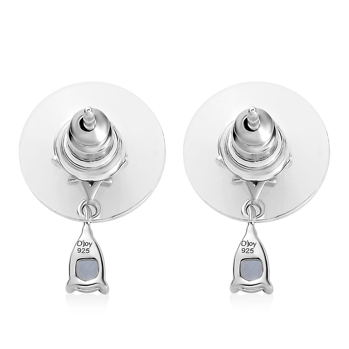 Santa Maria Aquamarine and Multi Gemstone Celestial Earrings in Platinum Over Sterling Silver 0.50 ctw