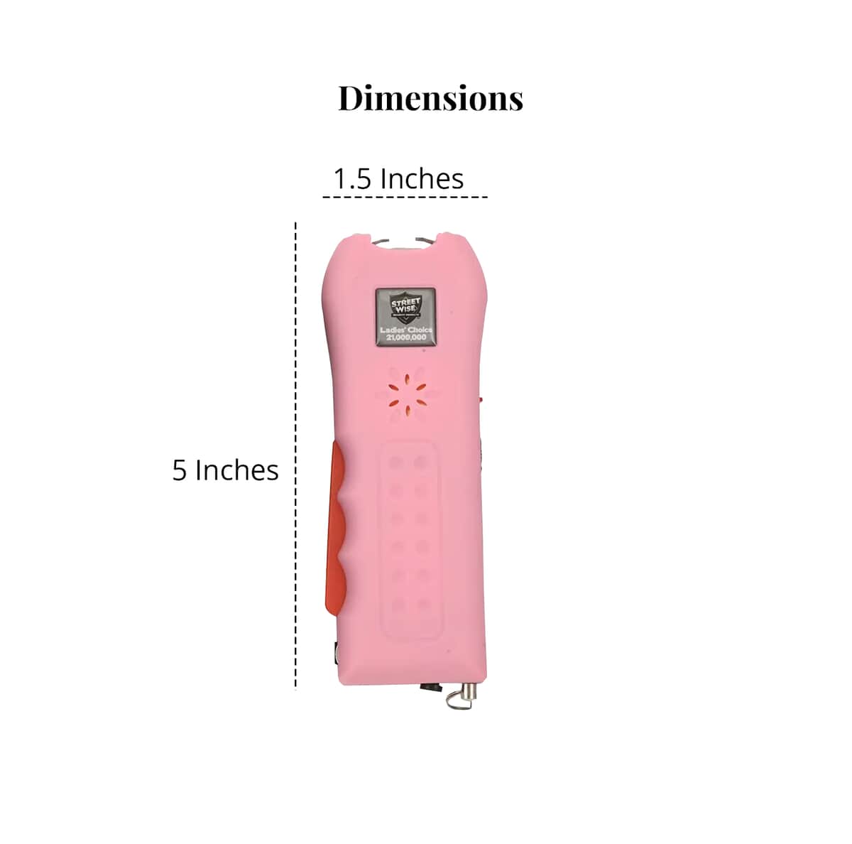 Streetwise Pink stun Gun with Flash Light, Alarm and Carry Case (5x1.5) image number 7