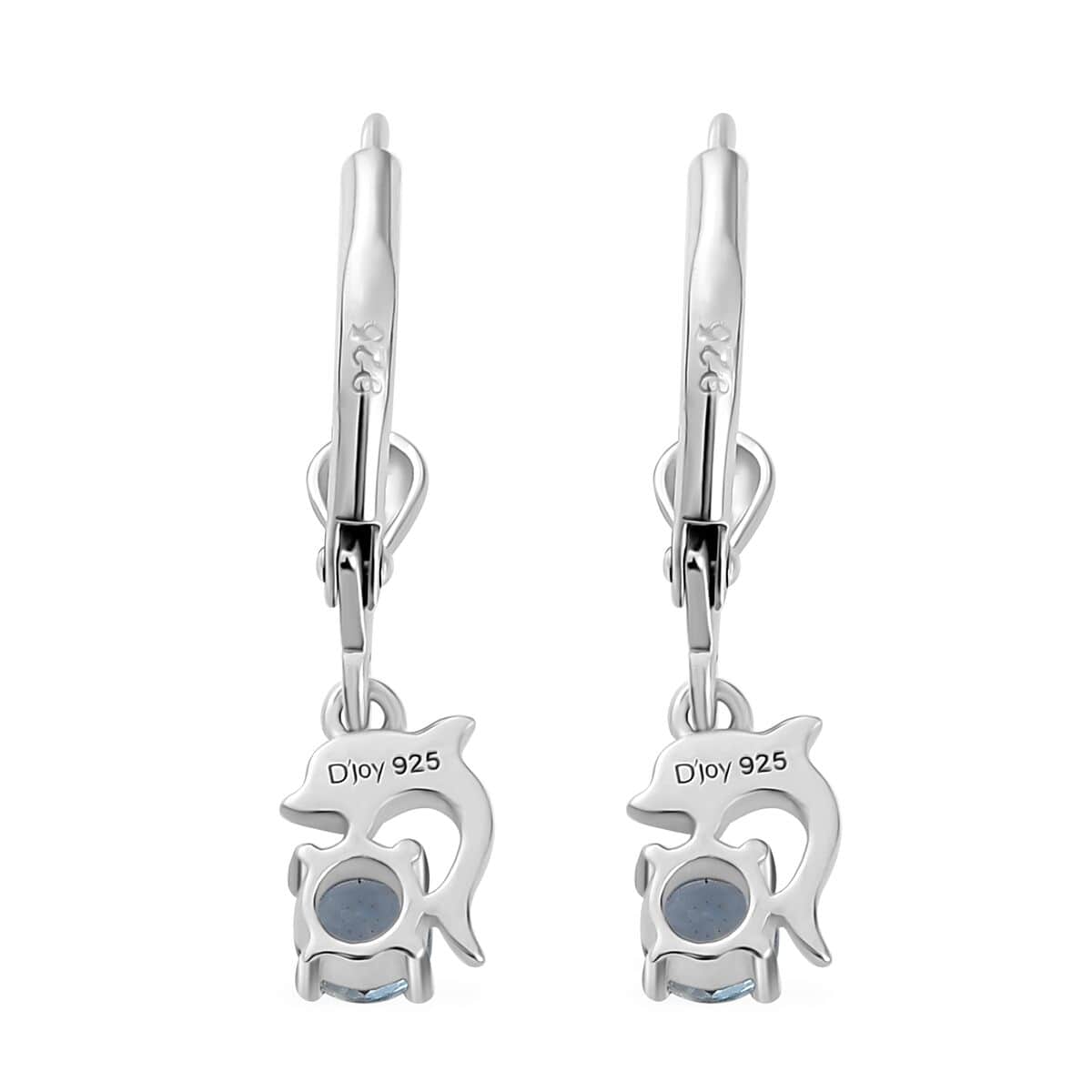 Buy Santa Maria Aquamarine Dolphin Earrings in Platinum Over Sterling ...