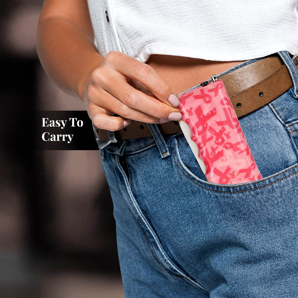 Streetwise Pink Cancer Awareness Ribbon Stun Gun with Flash Light, Alarm and Carry Case (5x1.5) image number 5