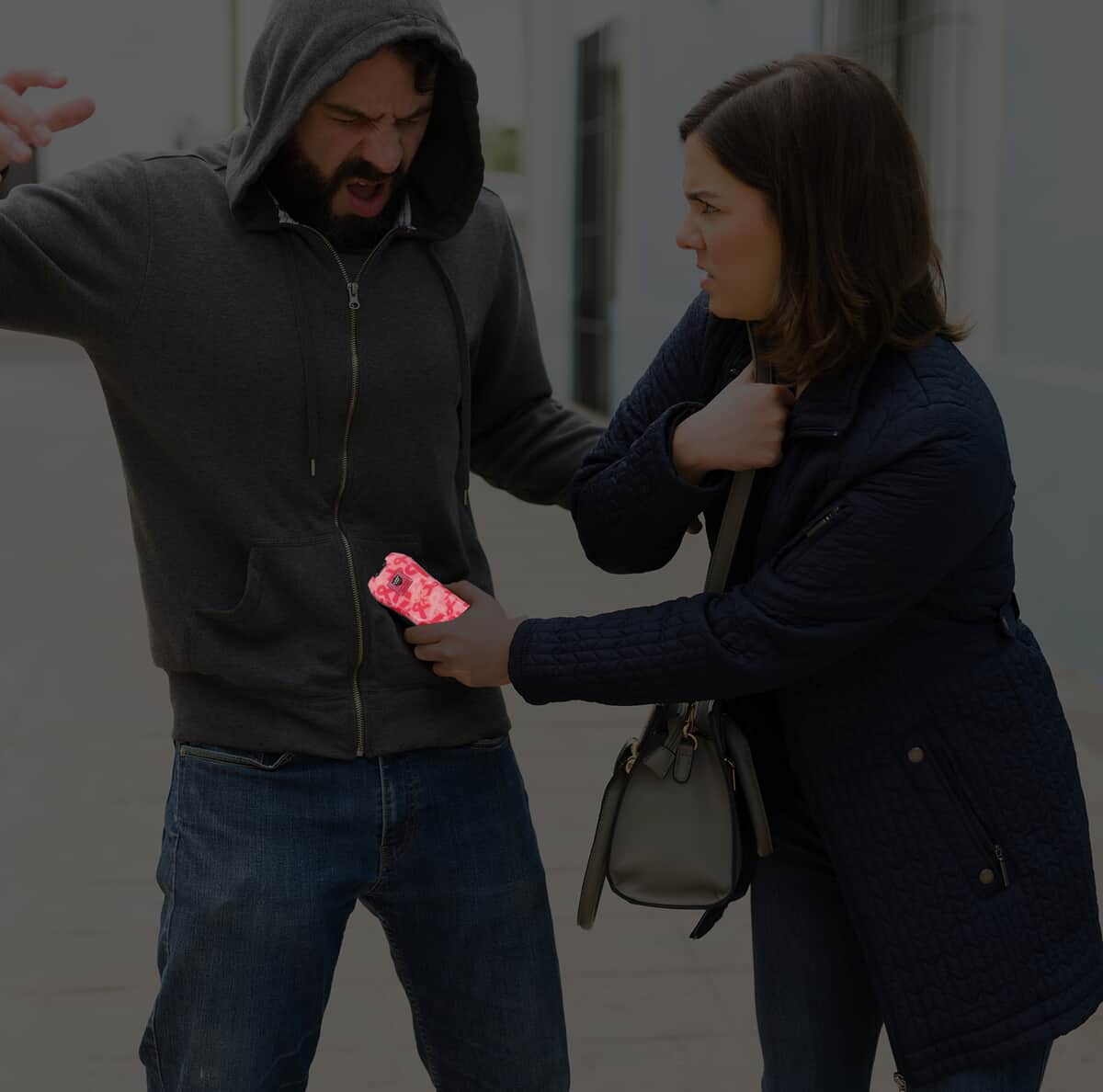 Streetwise Pink Cancer Awareness Ribbon Stun Gun with Flash Light, Alarm and Carry Case (5x1.5) image number 6