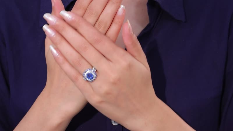 Premium Kashmir Kyanite, Multi Gemstone Ring in Platinum Over Sterling Silver (Size 10.0) 4.30 ctw