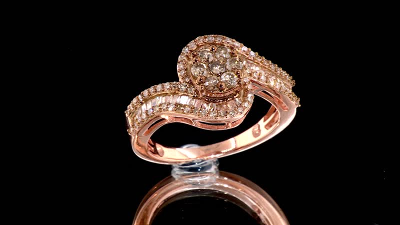 Natural Champagne Diamond Infinity Swirl Ring