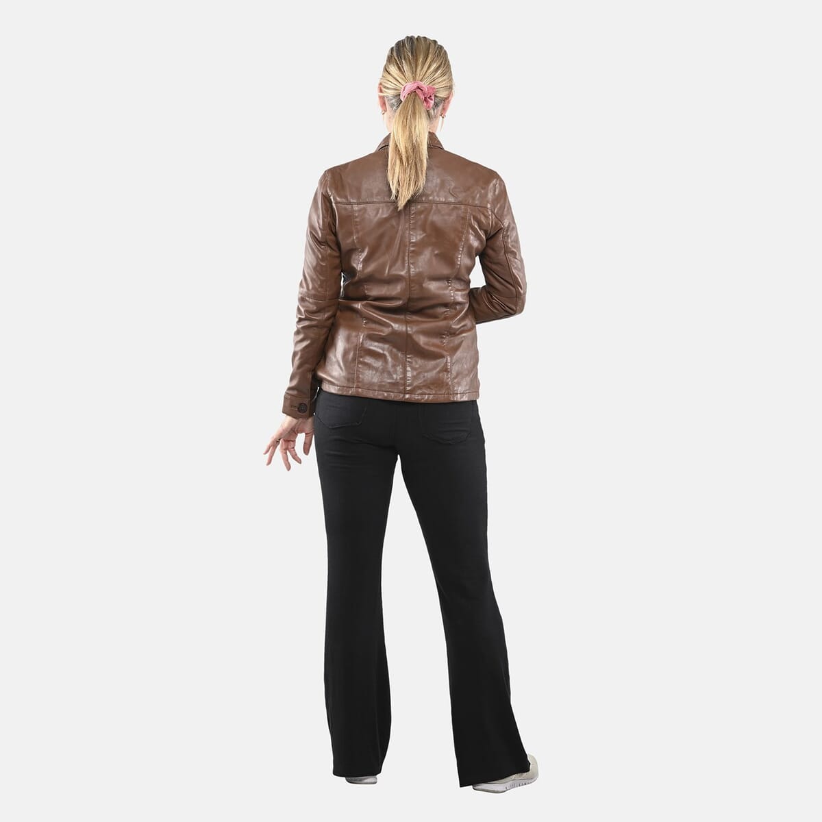 La Marey Pecan Genuine Lambskin Button-up Shacket - M image number 1