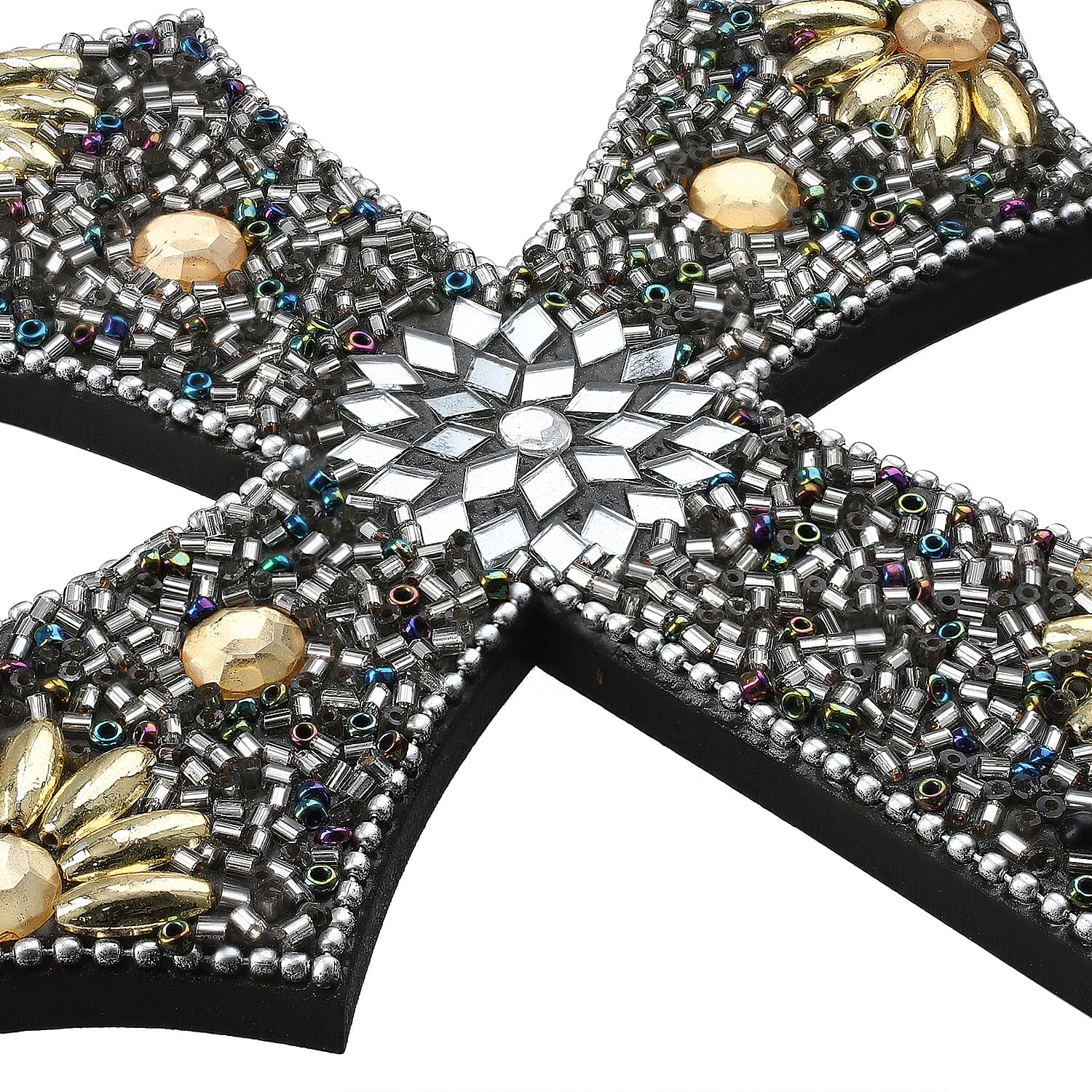 Livmore Black Set of 3 Beaded Cross Hanging