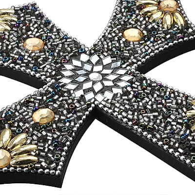 Livmore Black Set of 3 Beaded Cross Hanging