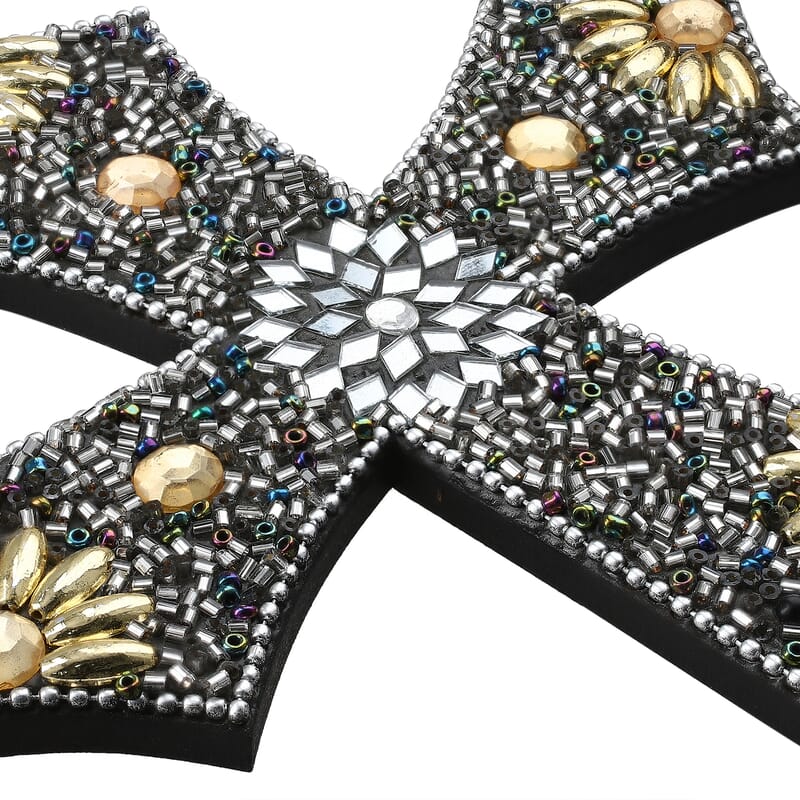 Livmore Black Set of 3 Beaded Cross Hanging