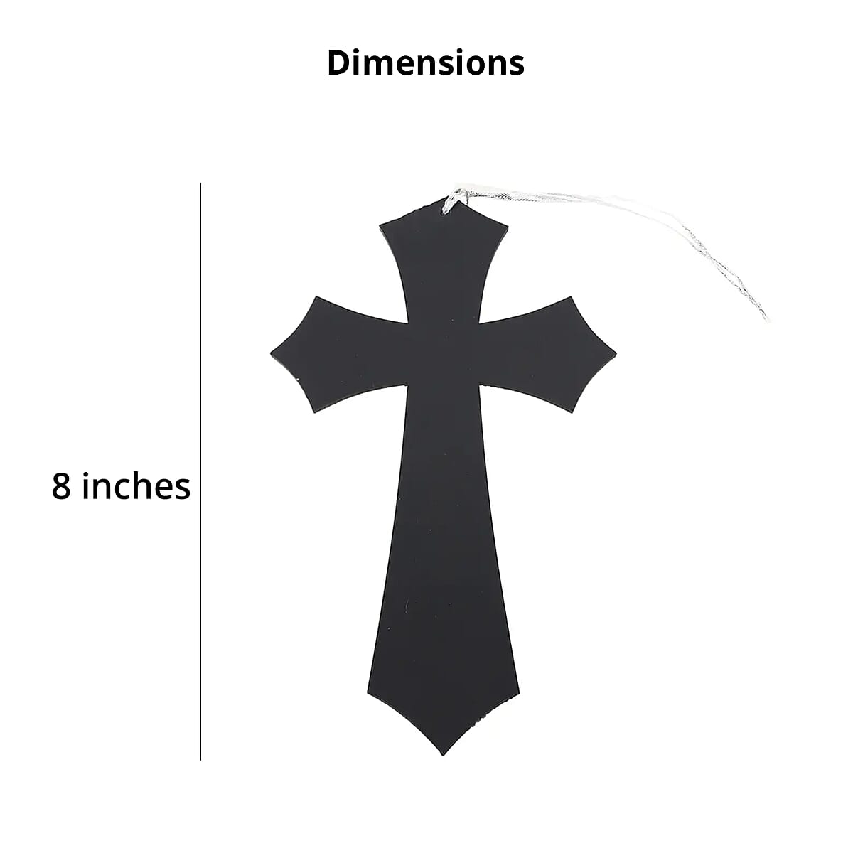 Set of 3 Beaded Cross Hanging - Black image number 7