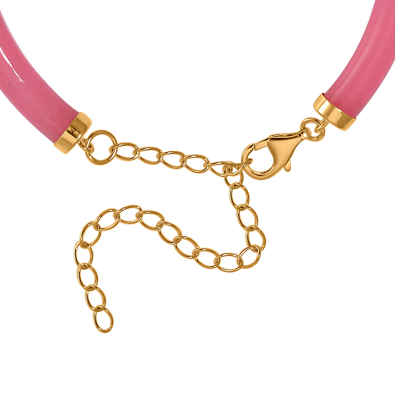 Pink Jade (D) and White Shell Pearl Bracelet in 14K Yellow Gold Over Sterling Silver (5.75-8.25In) 32.75 ctw