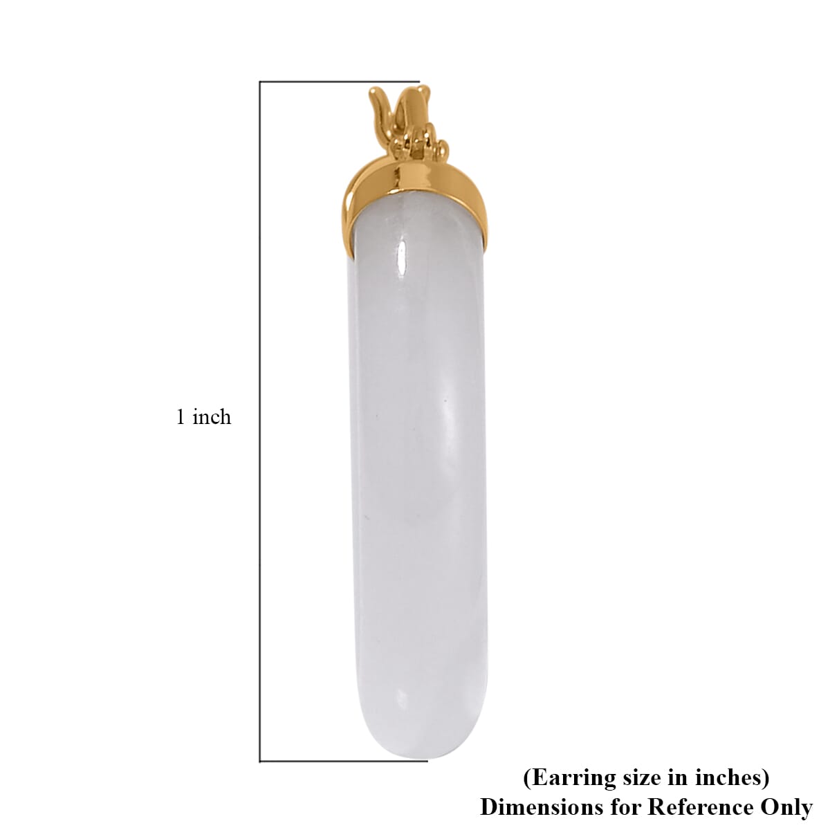 Natural Jade Hoop Earrings in 14K Yellow Gold Over Sterling Silver 16.00 ctw image number 4