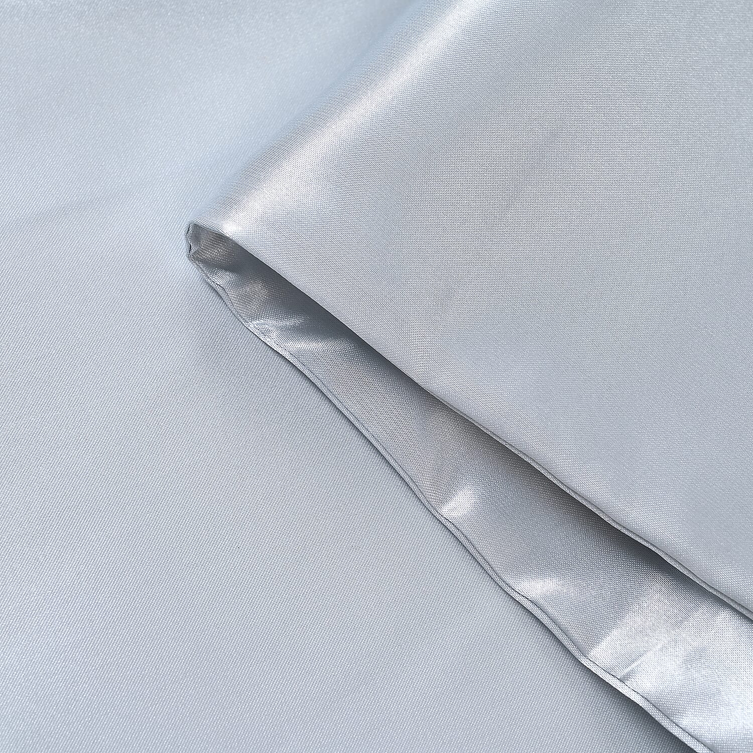 Silver 5 Piece Satin Sleep Set (2x Pillow Case, Eye Mask, Scrunchie, & Pouch)