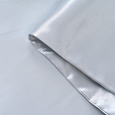 Silver 5 Piece Satin Sleep Set (2x Pillow Case, Eye Mask, Scrunchie, & Pouch)