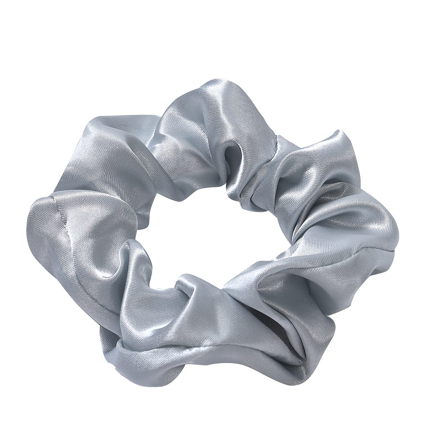 Silver 5 Piece Satin Sleep Set (2x Pillow Case, Eye Mask, Scrunchie, & Pouch)