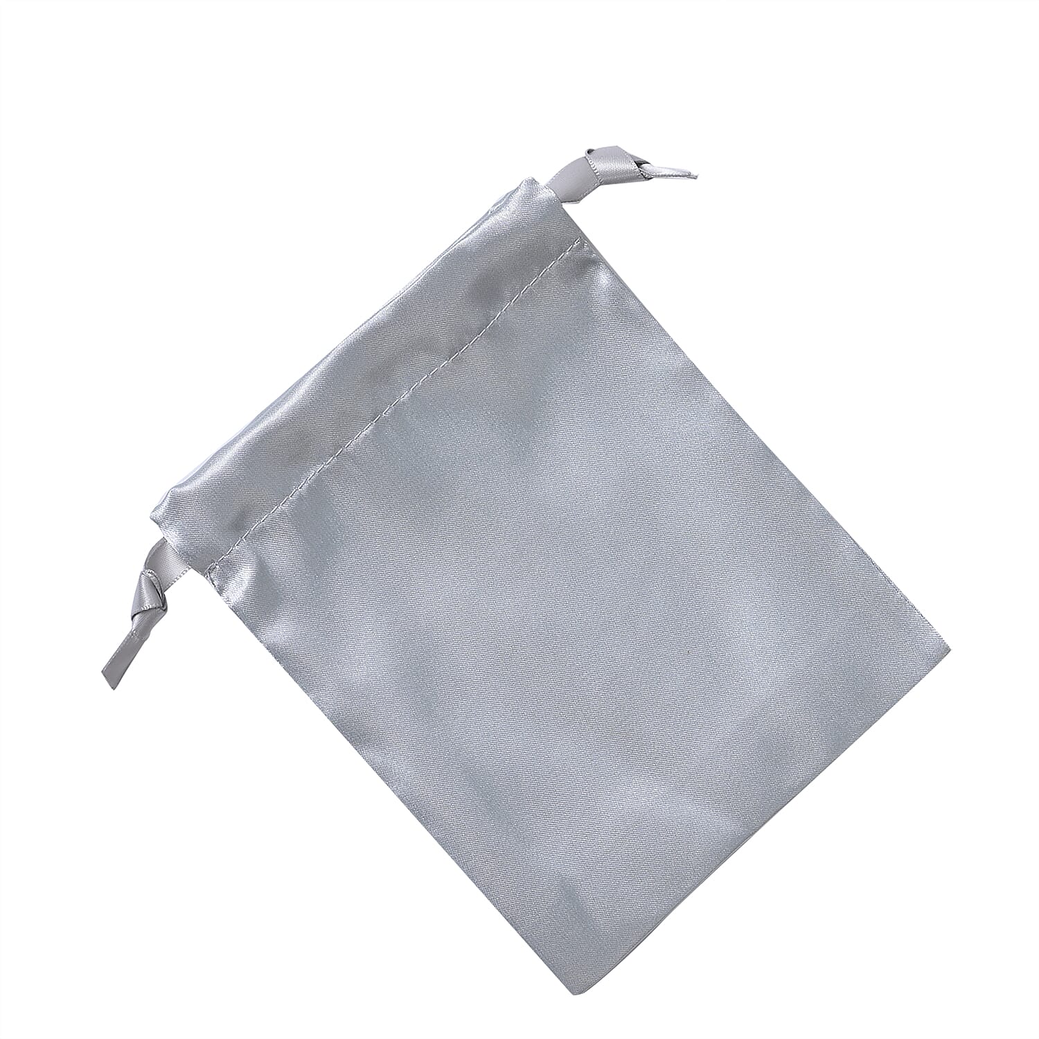 Silver 5 Piece Satin Sleep Set (2x Pillow Case, Eye Mask, Scrunchie, & Pouch)