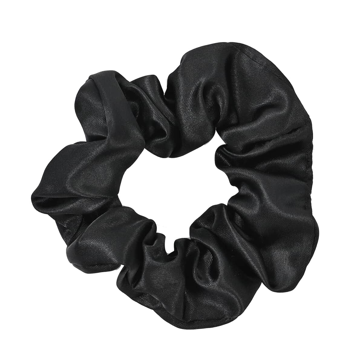 Black 5 Piece Satin Sleep Set (2x Pillow Case, Eye Mask, Scrunchie, & Pouch) image number 5