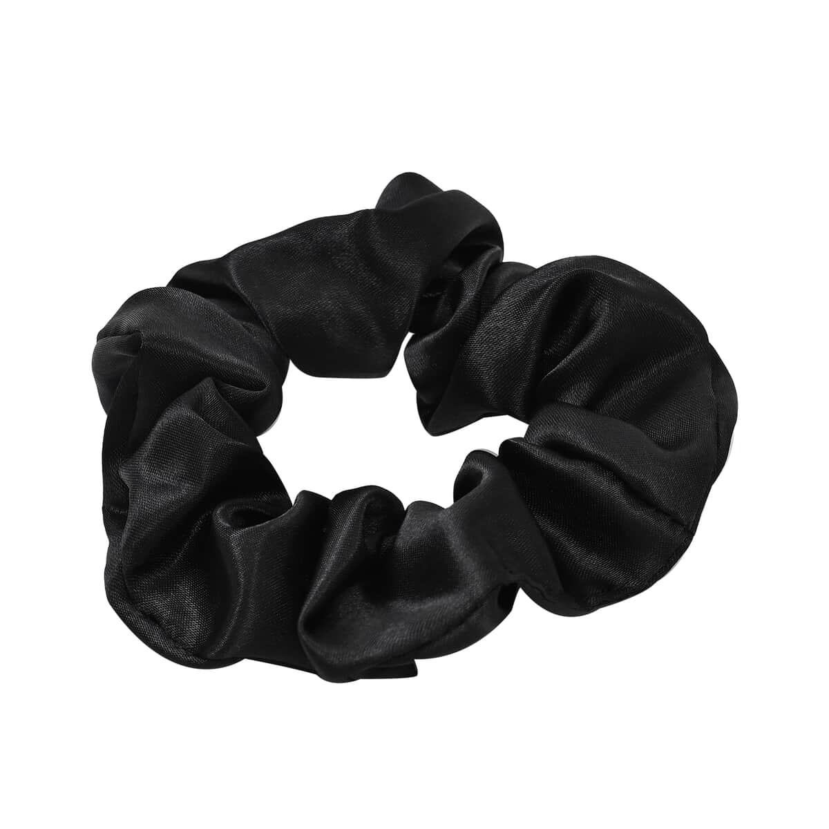 Black 5 Piece Satin Sleep Set (2x Pillow Case, Eye Mask, Scrunchie, & Pouch) image number 6