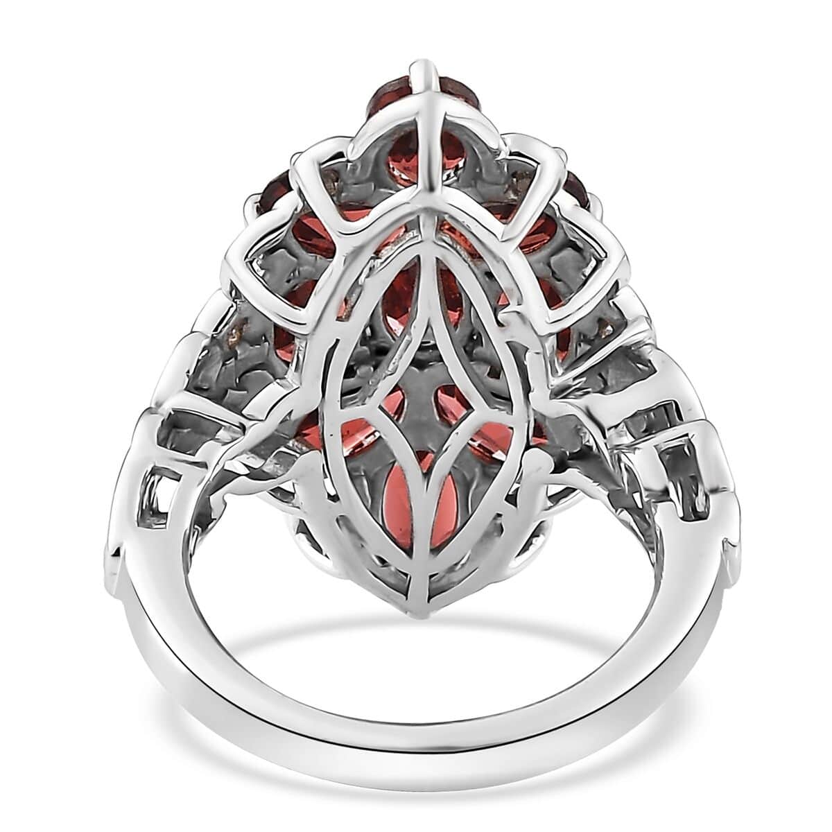 Karis Mozambique Garnet Elongated Ring in Platinum Bond (Size 7.0) 5.00 ctw image number 4