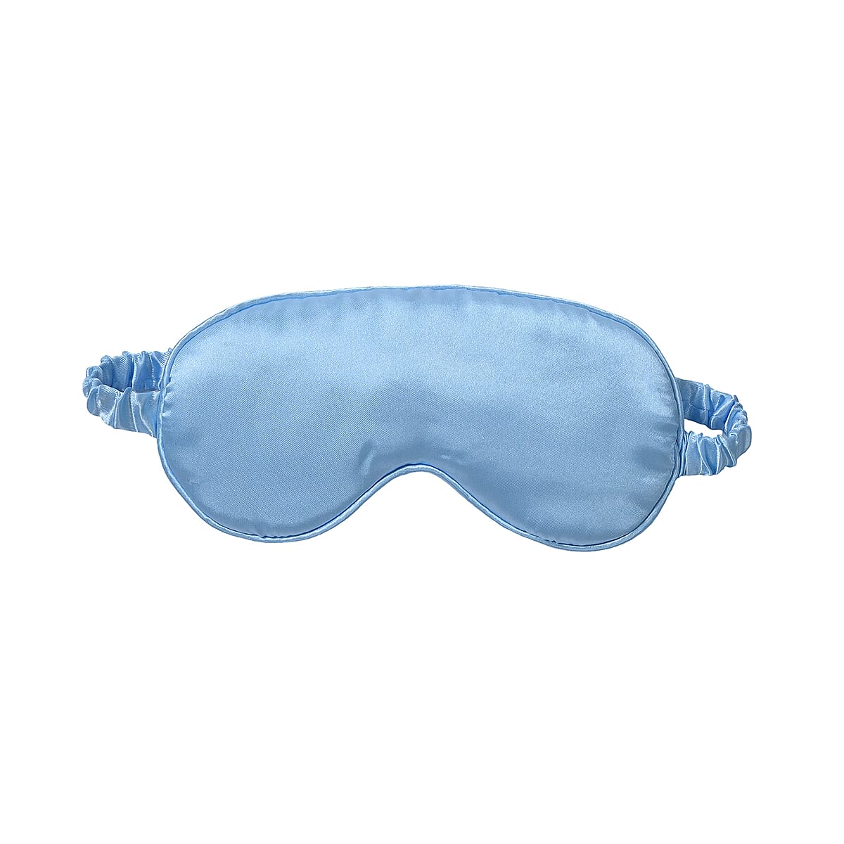 Blue 5 Piece Satin Sleep Set (2x Pillow Case, Eye Mask, Scrunchie, & Pouch) image number 3