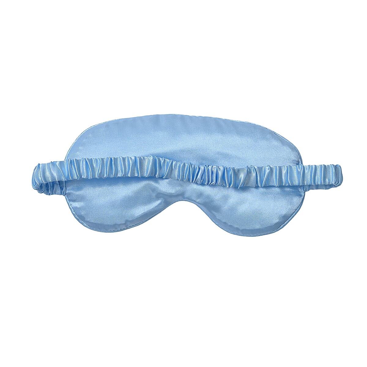 Blue 5 Piece Satin Sleep Set (2x Pillow Case, Eye Mask, Scrunchie, & Pouch) image number 4