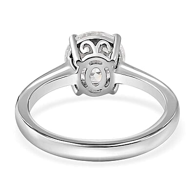950 Platinum Moissanite Solitaire Ring (Size 10.0) 4 Grams 1.75 ctw