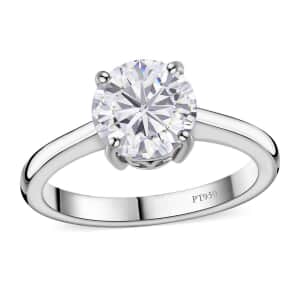 950 Platinum Moissanite Solitaire Ring (Size 7.0) 4 Grams 1.75 ctw