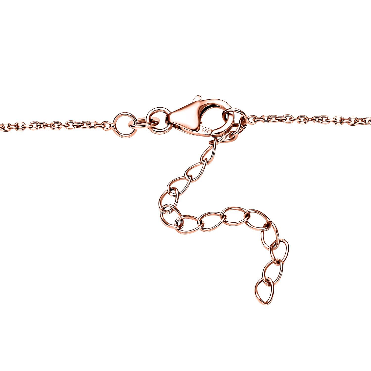 D'Joy Multi-Tourmaline Bowknot Necklace 18-20 Inches in Vermeil Rose Gold Over Sterling Silver 10.00 ctw