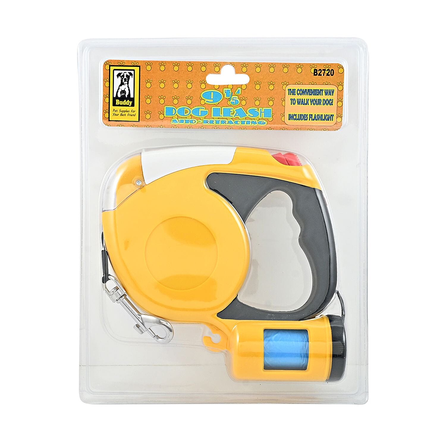 Yellow 3M Auto Retracting Dog Leash