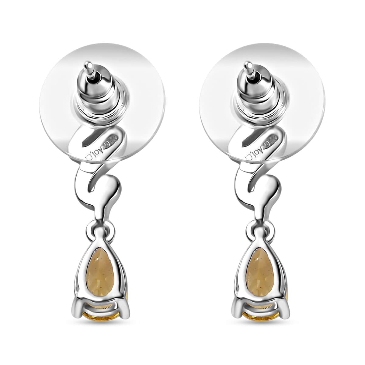 Brazilian Sunfire Beryl Drop Earrings in Platinum Over Sterling Silver 1.50 ctw image number 4