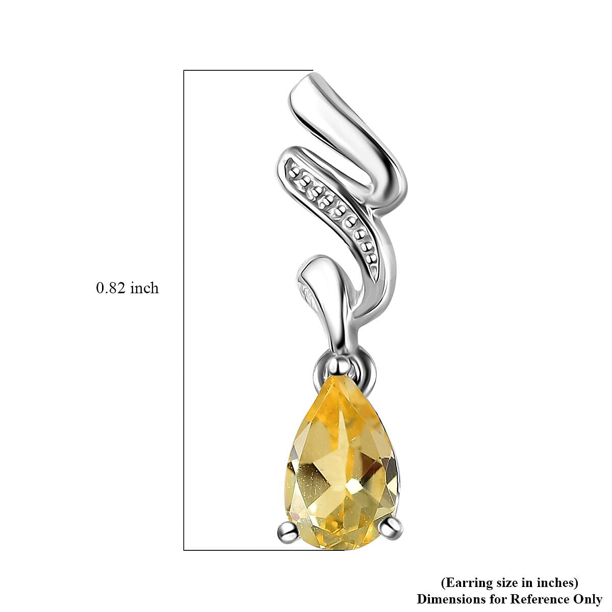Brazilian Sunfire Beryl Drop Earrings in Platinum Over Sterling Silver 1.50 ctw