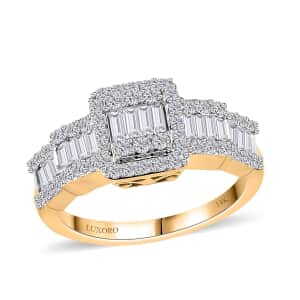 Luxoro 14K Yellow Gold G-H I3 White Diamond Ring (Size 6.0) 1.00 ctw